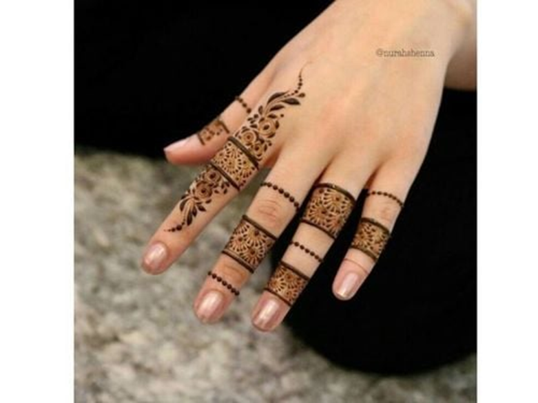 14 Beautiful Finger Mehndi Design - M-womenstyle