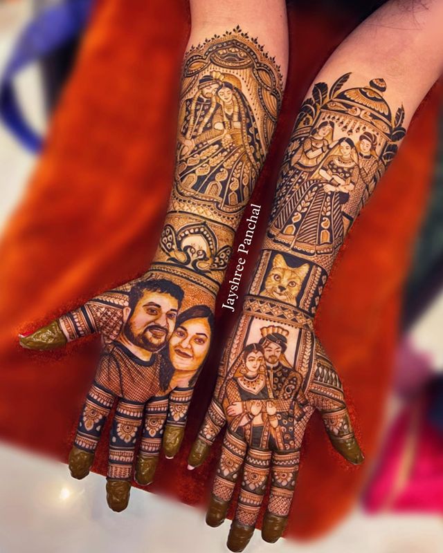 Indian Wedding Baraat full hand mehndi design