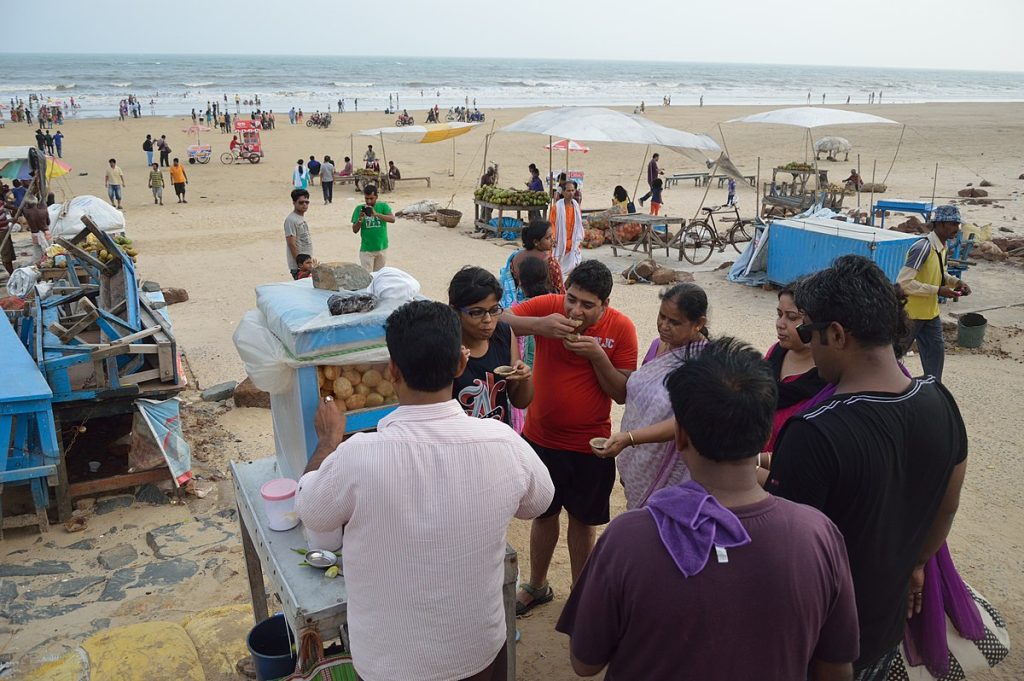 Pani Puri Stalls at the Marina Beach