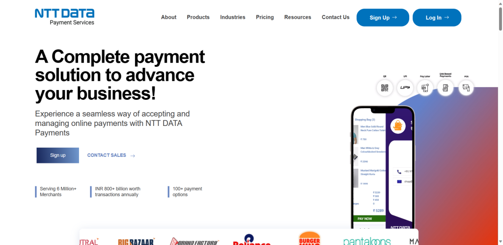 NTT DATA Payment Services online payment gateway in india