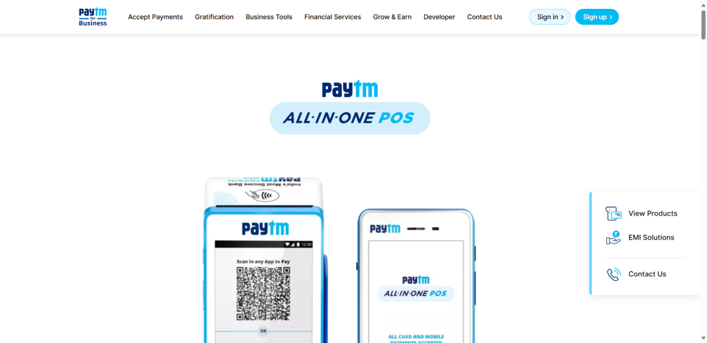 Paytm Card swipe machine provider in india